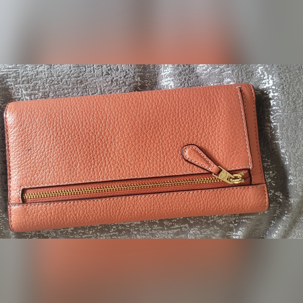 Coach Coral Leather Wristlet - Picture 5 of 5
